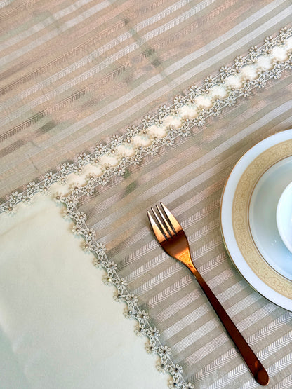 Gleam Stripes Organza Mat