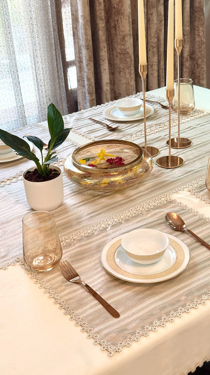 Gleam Stripes Organza Mat