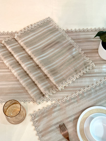 Gleam Stripes Organza Mat